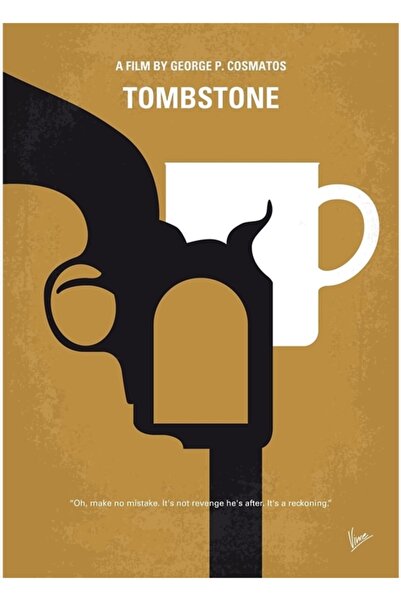 Universal No596- Ξύλινη διακοσμητική αφίσα ταινίας Tombstone Minimal, Ξύλινη ...