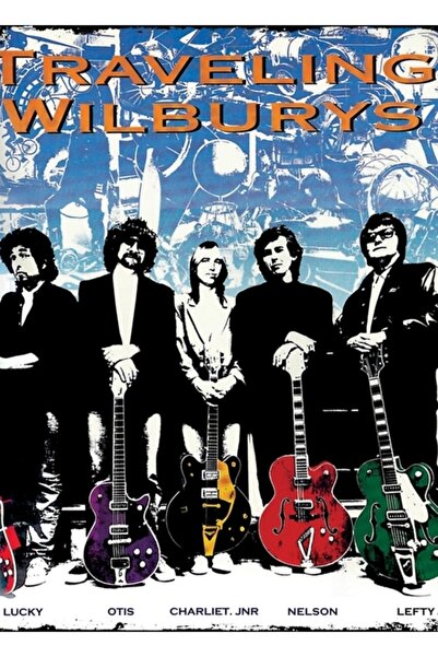 Universal Poster decorativ din lemn cu tablou de bandă Traveller Wilburys