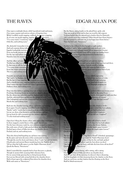 Universal Corbul - Edgar Allan Poe Tablou din lemn, poster decorativ