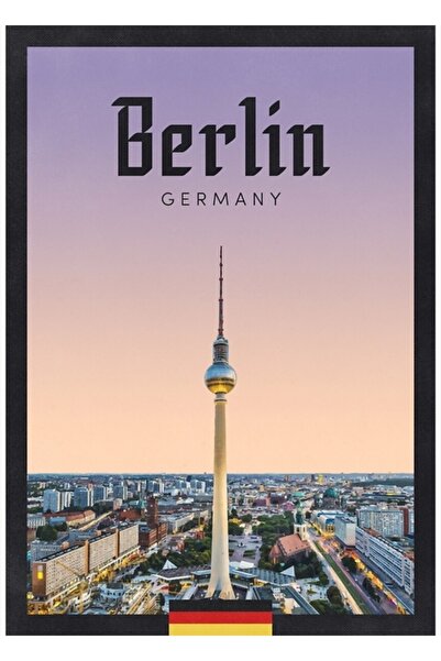 Universal Αφίσα ταξιδιού - Πύργος τηλεόρασης, Βερολίνο, Γερμανία Ξύλινη διακο...
