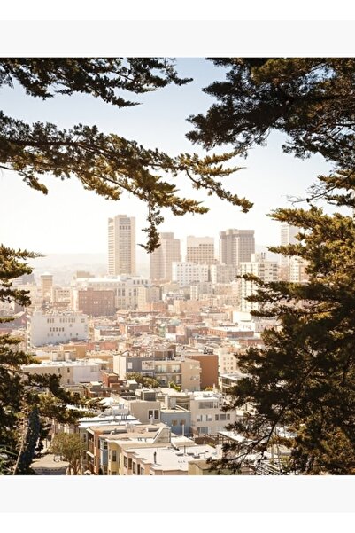 Universal Декоративен дървен плакат с градска гледка