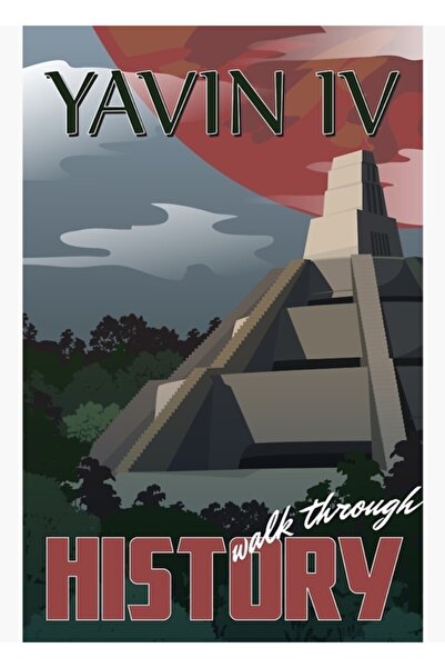 Universal Пътуване: Явин IV Дървен декоративен плакат за маса