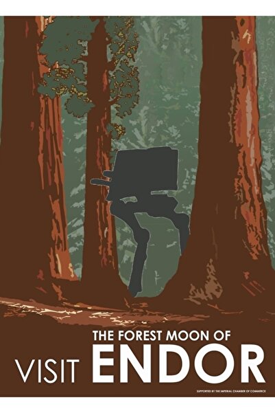 Universal Дървен плакат  "Визитът на Ендор " - Декоративно изкуство