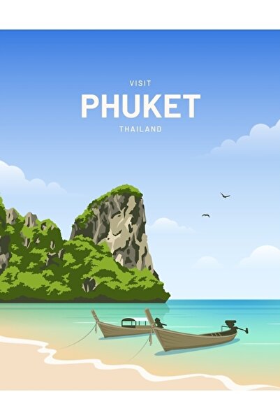 Universal Puket Tajland Putovanje Slikanje Drveni Poster Dekorativni