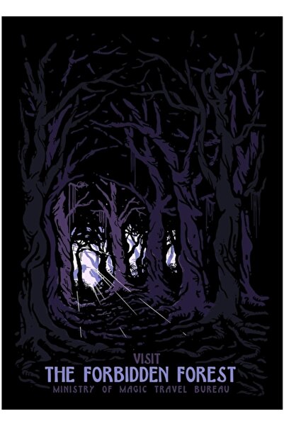 Universal Επισκεφθείτε το απαγορευμένο δάσος Ταξιδιωτική αφίσα ζωγραφικής Ξύλ...