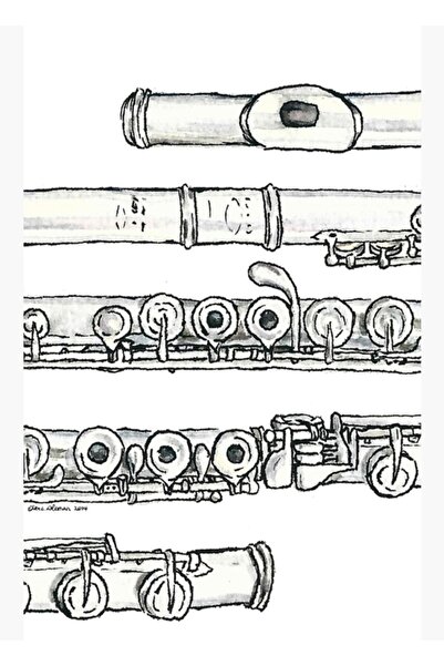 Universal Διακοσμητική Ξύλινη Αφίσα Τραπεζιού Φλάουτου