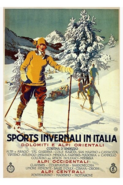 Universal La începutul anilor 1920, sporturi de iarnă, Italia, publicitate de...