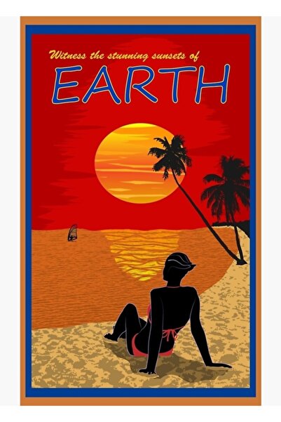 Universal Mass Effect World Travel Poster Fan Art Painting Ξύλινη διακοσμητικ...