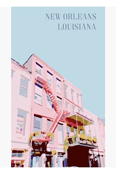 Universal Poster decorativ din lemn cu planșeaua străzii din New Orleans