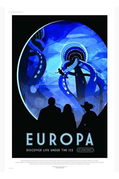 Universal Ευρώπη - Αφίσα ταξιδιού της NASA/JPL, Ξύλινη διακοσμητική αφίσα