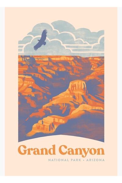 Universal Poster decorativ din lemn pentru Parcul Național Grand Canyon