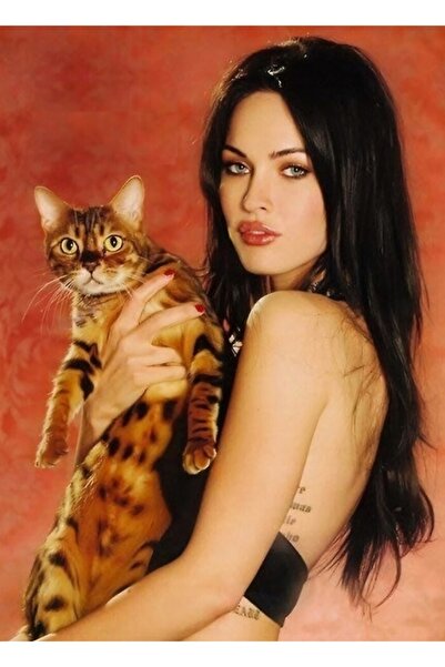 Universal Megan Fox Tablo Ahşap Poster Dekoratif