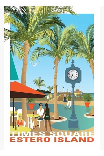 Universal Fort Myers Beach Pier (Times Square, Insula Estero) Poster decorati...