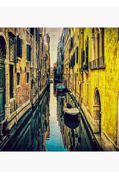 Universal Tablou cu străzile Veneției, poster decorativ din lemn