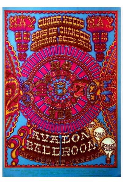 Universal Poster decorativ din lemn pentru concert Santana