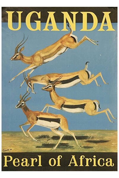 Universal Poster de călătorie - Tablou Uganda Poster decorativ din lemn