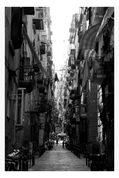 Universal Cartierul Spaniol, Napoli Tablo Poster decorativ din lemn