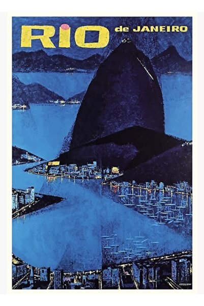 Universal 1963 Ρίο ντε Τζανέιρο Βραζιλία Αφίσα ταξιδιού Ξύλινη διακοσμητική α...