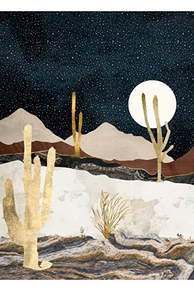 Universal Tablou cu vedere la deșert, poster decorativ din lemn