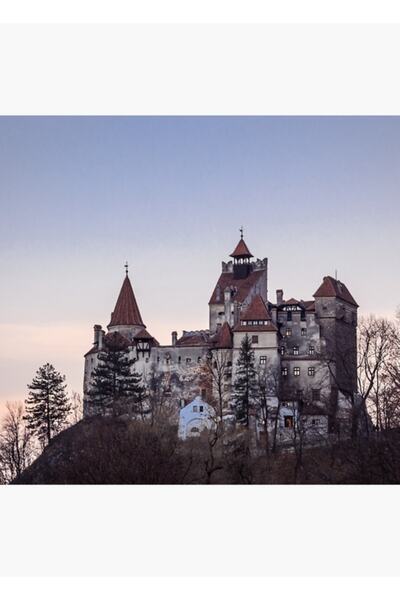 Universal Κάστρο της Μπραν. Το Κάστρο του Δράκουλα. Διακοσμητική Ξύλινη Αφίσα...