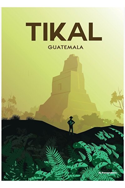 Universal Αφίσα ταξιδιού στη Γουατεμάλα, Ξύλινη διακοσμητική αφίσα τοίχου