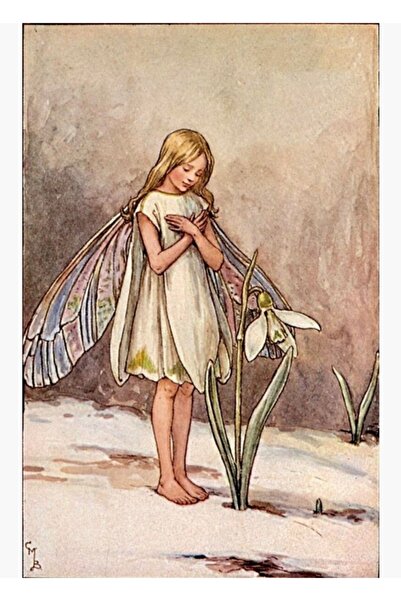 Universal Διακοσμητική ξύλινη αφίσα ζωγραφικής τέχνης  "Νεράιδα της Χιονισμέν...