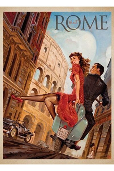 Universal Romantično putovanje u Rim - Daleko u Italiju Uramljeni umetnički o...