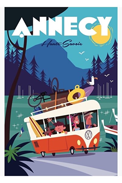 Universal Ξύλινη διακοσμητική αφίσα Annecy