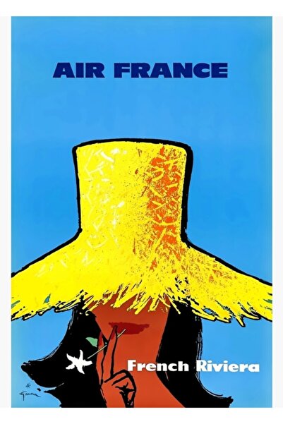 Universal Poster decorativ din lemn cu tablou cu peisajul de la Riviera Franceză