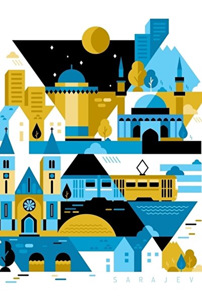 Universal Διακοσμητική Ξύλινη Αφίσα Σαράιμποσνα