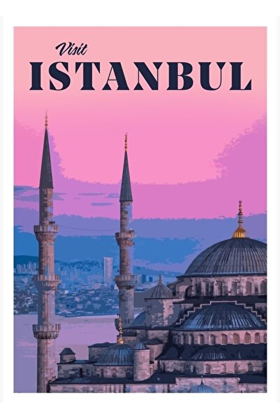 Universal Vizitați Istanbul Tablo Poster decorativ din lemn