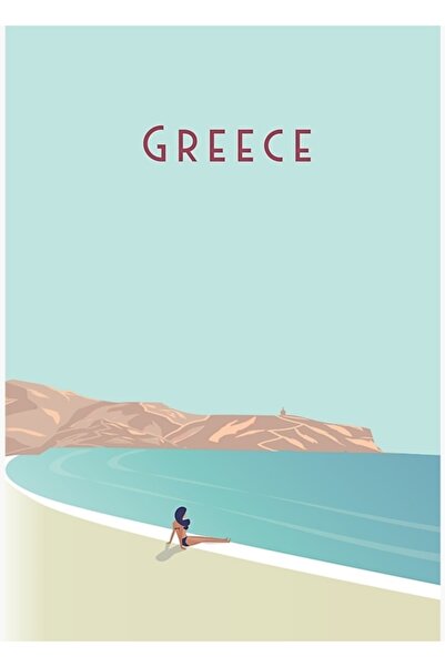 Universal Ελλάδα Παραθαλάσσια Ταξιδιωτική Αφίσα Ταξιδιού Ξύλινη Διακοσμητική ...
