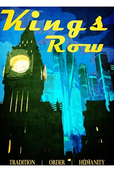 Universal Poster de călătorie King's Row, tablou decorativ din lemn