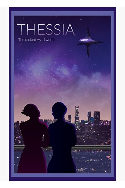 Universal Poster de călătorie Mass Effect Thessia, tablou artistic pentru fan...