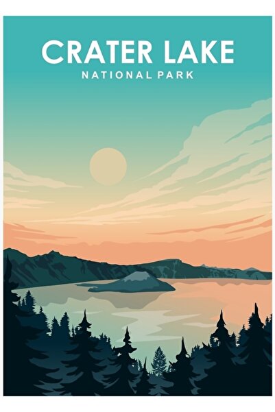 Universal Parcul Național Crater Lake Poster de călătorie Tablou Poster din l...