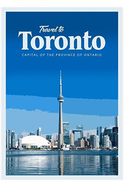 Universal Επισκεφθείτε την Ξύλινη Διακοσμητική Αφίσα Τορόντο