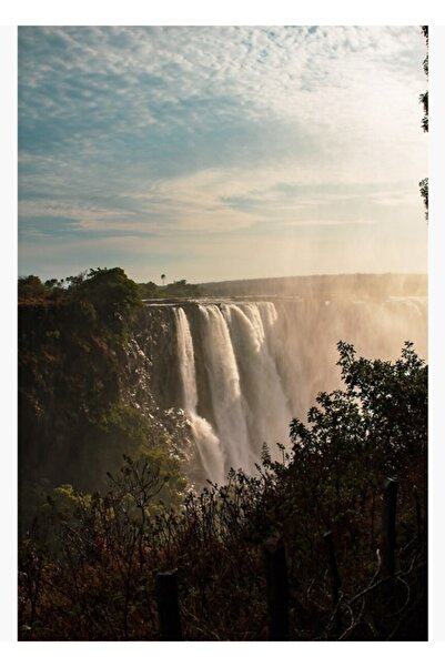 Universal Μεγαλοπρεπής ζωγραφική με τα Καταρράκτες της Βικτώριας, Ξύλινη διακ...