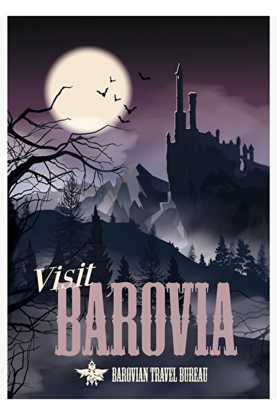 Universal Επισκεφθείτε το Barovia Tablo, το ξύλινο διακοσμητικό αφίσα με εικο...