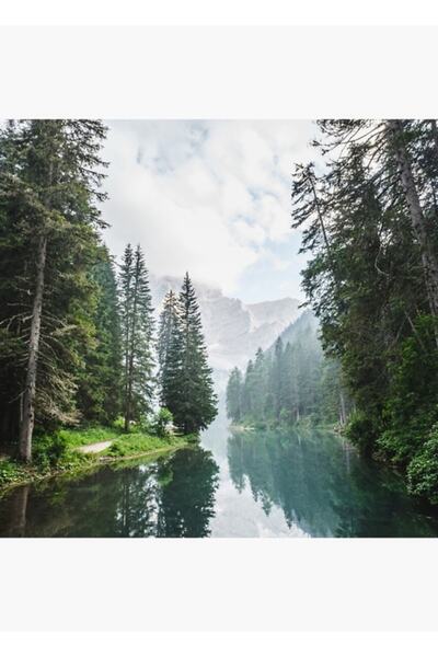 Universal Trăiește aventura - Lago Di Braies X Poster decorativ din lemn