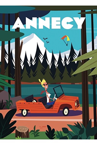 Universal Poster Annecy Tablo Poster din lemn decorativ