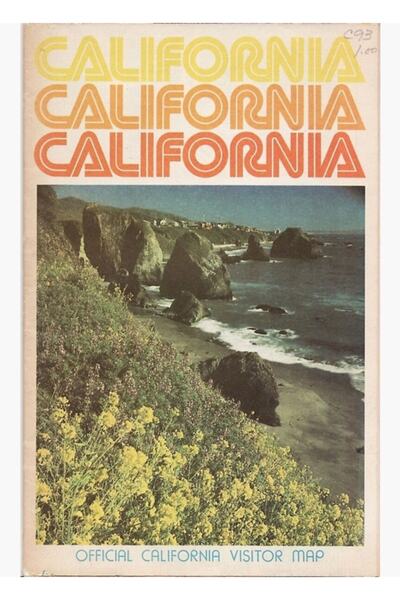 Universal Poster decorativ din lemn cu ghid turistic al Californiei antice