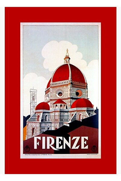 Universal Φλωρεντία 1920s Ιταλική Διαφήμιση Ταξιδιωτικών Προϊόντων, Ξύλινη Δι...
