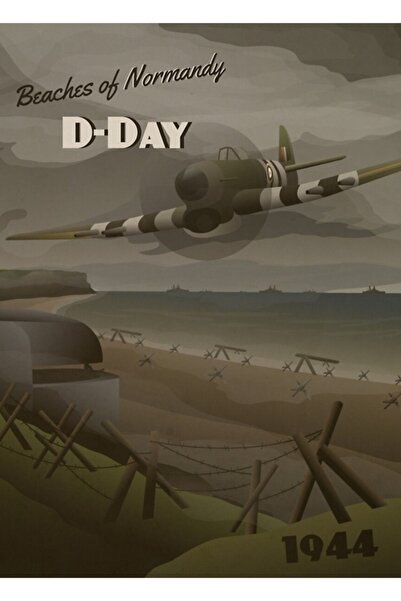 Universal D-day 1944 - Παραλίες της Νορμανδίας Ταξιδιωτική αφίσα ζωγραφικής μ...