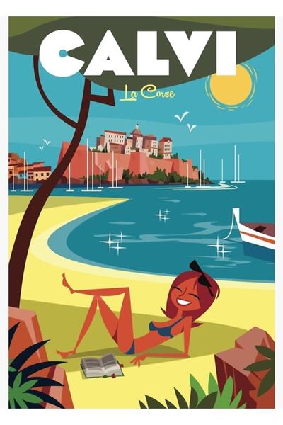 Universal Calvi Πίνακας Αφίσας Ξύλινη Αφίσα Διακοσμητική