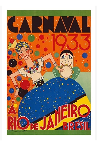 Universal Βραζιλιάνικο Καρναβάλι 1933 Αφίσα ταξιδιών στον κόσμο Renato Painti...