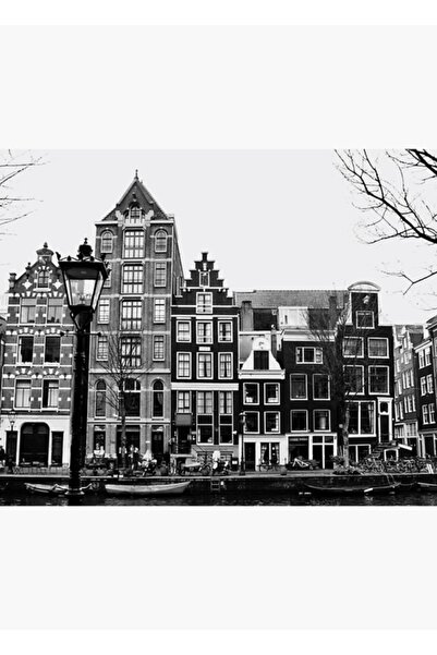 Universal Αμστερνταμ, Ολλανδία - Ασπρόμαυρη Ξύλινη Διακοσμητική Αφίσα Ζωγραφικής