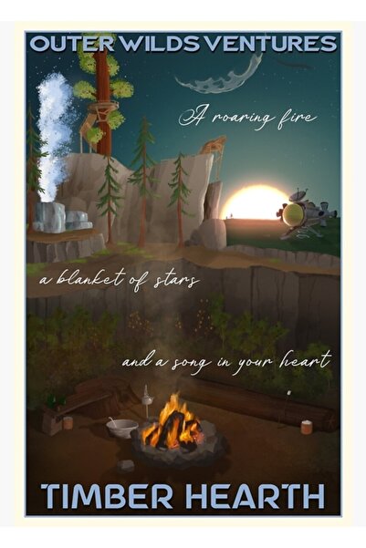 Universal Outer Wilds - Ξύλινη Αφίσα Ταξιδιωτικής Προσφοράς Ταξιδιωτικών Αναμ...