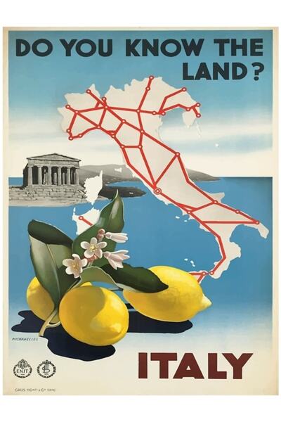 Universal Harta Italiei Poster de călătorie Tablou Poster din lemn Decorativ