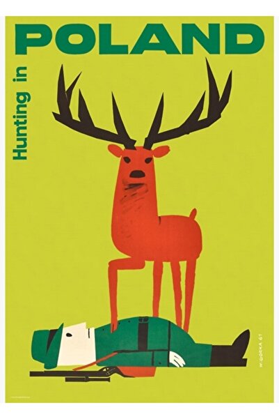 Universal Polska Πολωνία Πολωνική αντικυνηγητική αφίσα ταξιδιού Ζωγραφική Ξύλ...