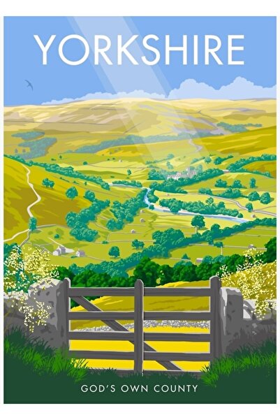 Universal Декоративен дървен плакат с картина на Йоркшир